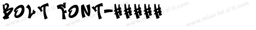 Bolt font字体转换